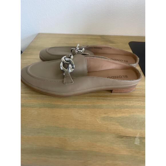 Blondo Shoes - NWOT BLONDO Brylee Slip On Water Resistant Leather Loafers Mules Tan Womens 10